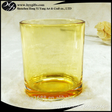 15oz yellow colored glass candles votive holder